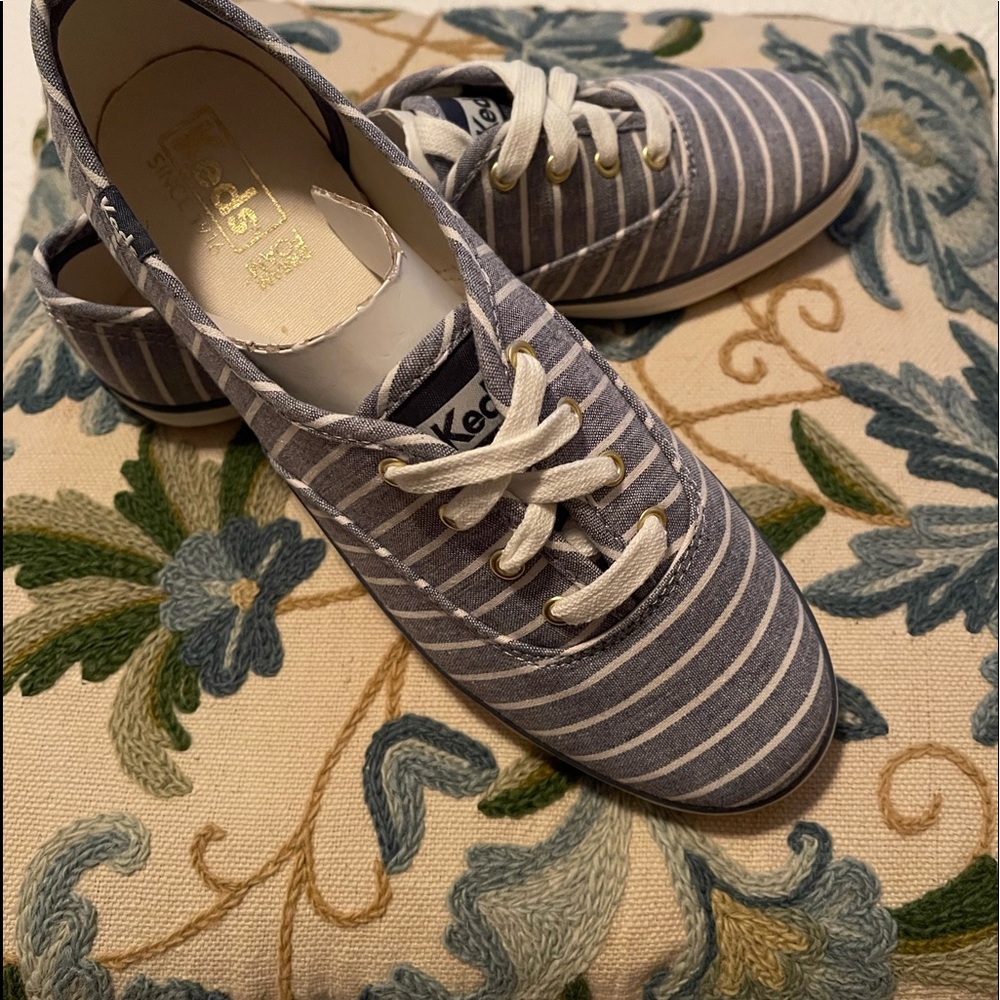 Blue and White Keds, New, size 6